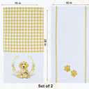 PurpleEssences Cotton Kitchen Towels Set of 2 - Absorbent Dish Towels Set Tea Towels Bar Towels Multipurpose Kitchen Linen, Drying Dish Hand Towels 16 x 28 Inch (Puppy & Paw)