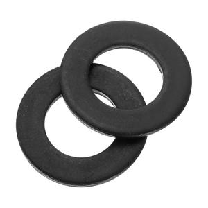 uxcell 20Pcs M18 Flat Washer, Carbon Steel 19mm ID x 34mm OD x 3mm Thick for Bolt Screw, Factories Repair, Kitchens, Shops, and Outdoor Construction, Black