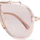 ADE WU Oversized Aviator Sunglasses for Women Men 2026 70s Retro Tangle Free Square Aviators Sunnies
