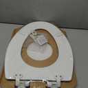 Mayfair Cassel Slow Close Toilet Seat, Easy Clean, Non Slip Premium Wood Seat, Easy Install, Made in USA, Elongated, White