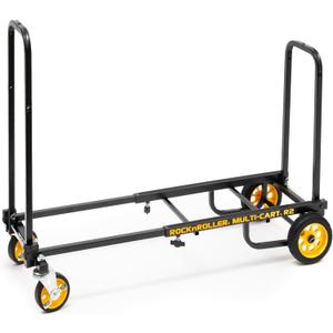 Rock-N-Roller R2RT (Micro) 8-in-1 Folding Multi-Cart/Hand Truck/Dolly/Platform Cart/26" to 39" Telescoping Frame/350 lbs. Load Capacity, Black