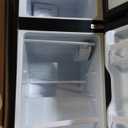 FLS-80-BLACK-D, Small Refrigerator with Freezer, Retro Fridge with Dual Door for Garage, Dorm,Bedroom, Office, Apartment, Black