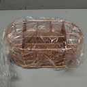 Desk Organizer, Pen Holder for Desk, Metal Pencil Caddy Storage for Desktop Office Supplies (Rose Gold)