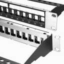 Jadaol 19” 1U Shielded Blank Patch Panel, 24-Port Rack Mount Keystone Panel for Cat6/Cat6a, HDMI, Coax, Fiber & Audio – Metal Frame (No Keystone Jacks Included)