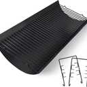 Criditpid 27 Inch Ash Pan Drip Pan Ashpan for Char Griller 2121, 2828, 2929, 1224, 2727, 2222, 1324 Charcoal Grill Parts, 27" Charcoal Tray Grill Pan Replacement Parts with 2pcs Fire Grate Hanger