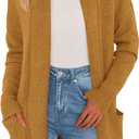 PRETTYGARDEN Long Cardigan Sweaters for Women Winter Clothing 2026 Fall Knitted Open Front Cozy Sweater with Pockets (L)