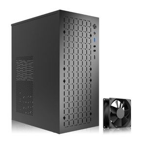 TGDGAMER Matx Case:High Airflow Micro ATX Case, Support MATX, MiniITX, Micro ATX Case Slim with USB3.0x1 I/O Port, Black with 80MM Fans