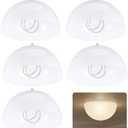 5 Pcs Clip On Dome Light Shade, Plastic Cover For A-Type Bulb, 7.68x4 Inch Round Lamp Shades For Ceiling And Wall Fixtures, Modern Lighting Decor, White