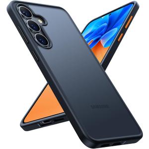 TORRAS Guardian Shockproof for Samsung Galaxy S25 Plus Case, 12FT Military-Grade Protection, Matte Translucent Slim Case for Samsung S25 Plus Case, Thin, Black