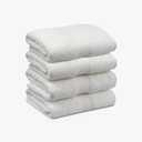 1888 Mills 4 Pack Premium Hand Towel Set, True Classics Premium Cotton Blend, Super Soft and Highly Absorbent Hand Towels for Bathroom, Hotels, Spa and Gym, White