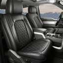 Umbrauto Custom Seat Covers for Silverado, Waterproof Nappa Leather Full Set Seatcovers for Chevy Silverado/GMC Sierra 2007-2013 & 2019-2025 1500, 2020-2025 2500HD 3500HD Crew/Double/Extended Cab