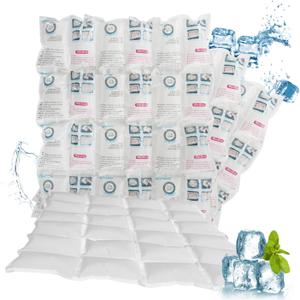 Ice Packs for Shipping & Cooler, Shipping Cold Packs Long Lasting, Reusable Gel Freezer Pack Ice Blanket for Cooler, 14" x 13", 96Cells, Flexible, Cut to Any Size