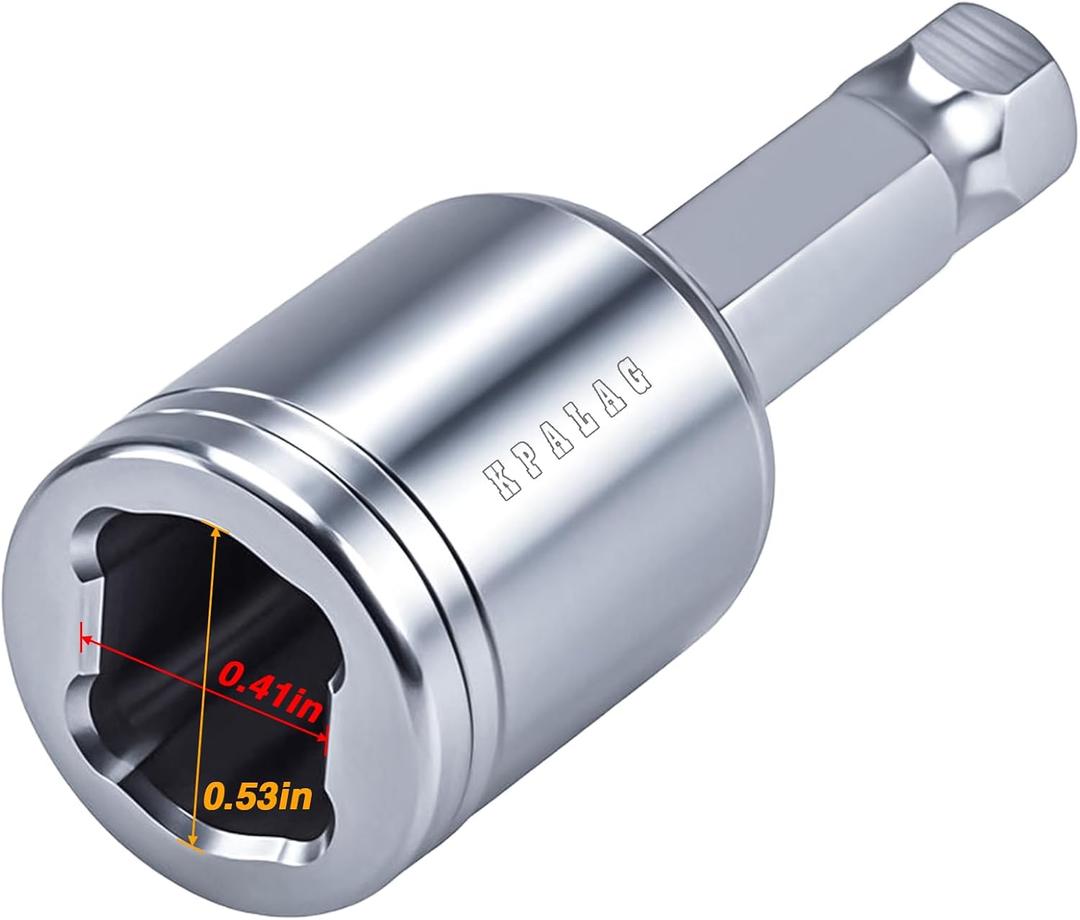 0.53L  0.41W inches Upgraded Trailer Winch Adapter, 630 Stainless Steel Universal Boat Marine Trailer Winch Handle Replacement, Trailer Winch Accessory for Boat Marine Sailboat Trailer Winch