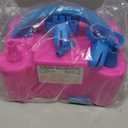 Balloon Pump Electric,110V 600W Balloon Blower Inflator Dual Nozzle Air Pump Balloons Inflator for Decoration, Party, Sport,Gifts:2 Balloon Tying Tools (blue)