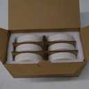famiware Milkyway Ceramic Soy Sauce Dish, Dipping Bowls Set of 6, Dipping Sauce Bowls/Dishes, 4oz Small Serving Bowls for Side Dishes, Condiment, Sushi, Appetizer, Dessert, White