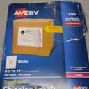 Avery Full-Sheet Printable Shipping Labels, 8.5" x 11" Customizable Stickers, White, 100 Blank Mailing Labels, Great for Mailing, Shipping, Organizing, and More (5165)