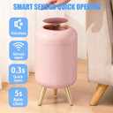URALFA Automatic Bathroom Trash Can, Motion Sensor Trash Can Touchless
