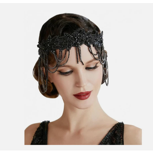 Women Vintage 1920's Flapper Headpiece Roaring 20S Headband Chain Hair Accessory