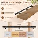 BBE 36 Inch Walnut Floating Shelves for Wall Storage
