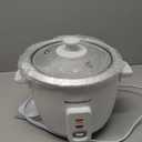Elite Gourmet ERC-003 Electric Rice Cooker with Automatic Keep Warm Makes Soups, Stews, Grains, Hot Cereals, White, 6 Cups Cooked (3 Cups Uncooked)