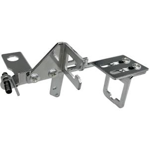24283 Throttle Cable Bracket Kit, Chrome Steel Carburetor Linkage Bracket Fits for SBC BBC Holley