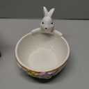 Adorable Easter Ceramic Candy Dish - Easter Bunny Candy Bowl, Dishwasher and Microwave Safe
