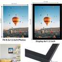 JCJMY 8.5x12 Picture Frame Black for Wall Hanging or Tabletop, Wall Mounting Horizontally or Vertically, 8.5 x 12 Wall Gallery Poster Photo Frame with Shatter Resistant Plexiglass, Black