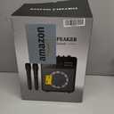 Karaoke Machine for Adults, Portable Bluetooth Speaker with 2 Wireless Microphones and Lights Show, Karaoke Speaker with Bass & Treble, Supports for TWS,USB,FM,REC,AUX in,TF Card for Party/Meeting (Black)