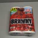 Brawny Tear-A-Square 3-Ply Paper Towels, 2 Double Rolls = 4 Regular Rolls, Strong, Absorbent, and Durable with 3 Sheet Sizes (Quarter, Half, Full)