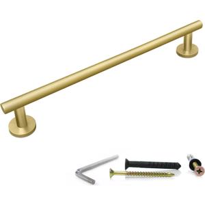 Brushed Gold Towel Bar 18 Inch  Premium Stainless Steel Bathroom Towel Rack, Modern Wall-Mounted Hand Towel Holder for Bathroom, Kitchen, Hotel  Rustproof, Heavy-Duty, Space-Saving Towel Hanger