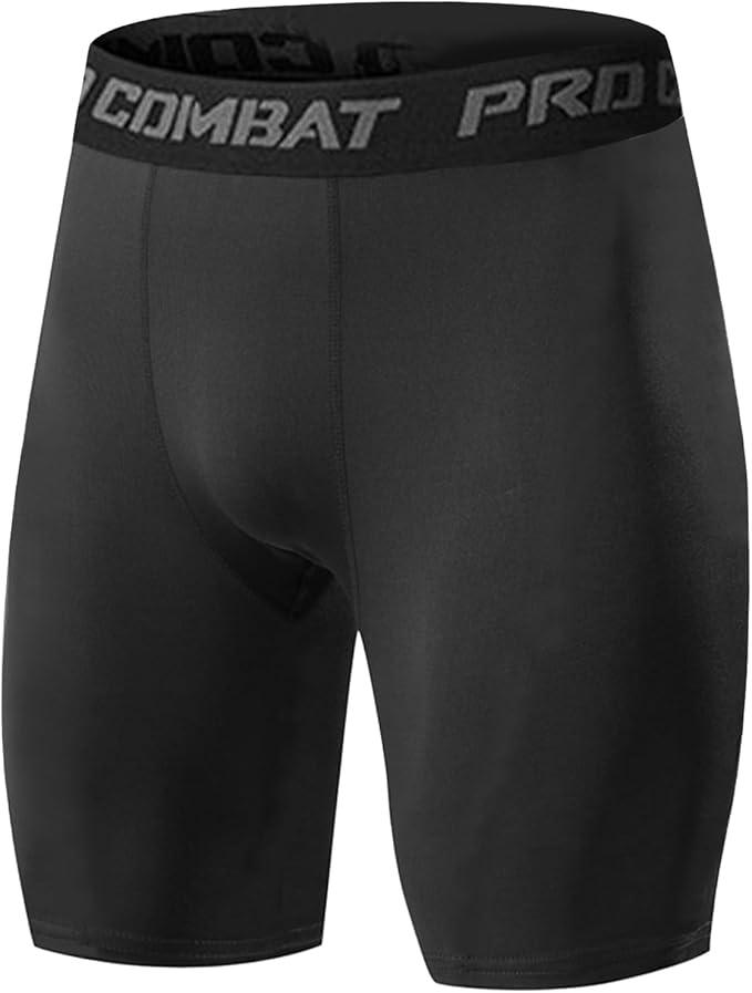Mens Compression Shorts Sports Running Tights Underwear Athletic Workout Spandex Base Layer Short Biker Basketball, 4 Pack, XL