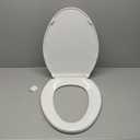 Kohler K-20110-0 Brevia Elongated Toilet Seat with Grip-Tight Bumpers, Quiet-Close Seat, Quick-Attach Hardware, White