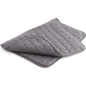 YnM Portable Weighted Lap Blanket for Adults, Perfect for Relaxation, Lounging, Napping, Sleeping & Travel(29x24 Inches, 7 Pounds, Dark Grey)