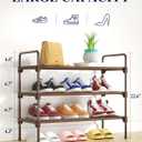 Kitsure Shoe Rack for Closet, Sturdy and Long-Lasting Shoe Shelf, Shoe Rack for Entryway, Personalized DIY Shoe Organizer, Shoe Rack Organizer for Space-Saving, 27.6" x 11.8" x 22.6", Brown (27.6" Wide - 3 Tier)