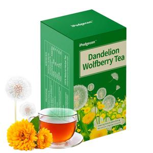 Dandelion Wolfberry Tea Organic Kidney & Liver Health Tea, 8 Herbal Ingredients Blend, Natural Chinese Chrysanthemum Cassia Seed Tea Bags(12 bags/12g, 144g), Best By: 2025/03/12
