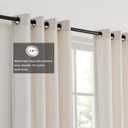 Ivory Cream Green Velvet Curtains 84 inch Color Block Luxury Elegant Modern Living Room Curtain Light Blocking Thermal Insulated Soundproof Room Darkening Energy Saving Drapes for Bedroom Set of 2, 52"W x 84"L