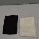 Knit Headwraps, 2 Pack Wide Ear Warmer Headbands, Non-slip Thick Winter Headbands for Women (Black and White)