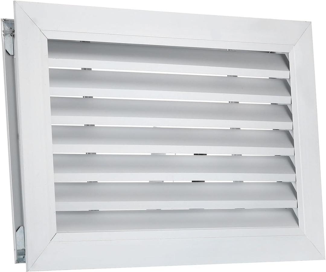 16 x 10 Inch Door Air Vent Cover, Aluminum Grille Ventilation Cover, Louvered Door Vent Grille, for Cabinet Wardrobe Door, Silver Tone