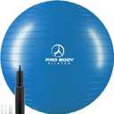 ProBody Pilates Exercise Ball - Multiple Sizes Gym Grade Balance Ball for Fitness, Yoga, Workout, Pregnancy & Physical Therapy (65 cm, Blue)