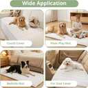 OstepDecor Washable Couch Cover for Dogs, Thick Pet Friendly Sofa Covers, Soft Couch Protector, Paw Cart Sofa Slipcovers, Cushion Protector for Leather, Sectional, Loveseat (27.6" x 47.2", White)