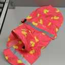 NACOCO Large Dog Raincoat Adjustable - Pet Rubber Ducks Yellow Water Proof Clothes Lightweight Rain Jacket Poncho Hoodies with Strip Reflective Pink (Pink M, Yellow Duck) (Medium (Pack of 1))