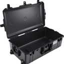 Pelican Air 1615 Case No Foam - Black, DIMENSIONS (LxWxH Inches): Exterior 32.58 x 18.40 x 11.02 | Interior 29.59 x 15.50 x 9.38 - Weight 14.06 lbs