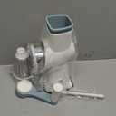 KEOUKE Rotary Cheese Grater Hand Crank White - Shredder Slicer Grinder 3 Stainless Steel Blades, Stable Suction, Labor-Saving Handle, Safe Kitchen Tool for Cheese, Vegetable, Nuts, Chocolate