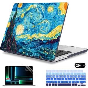 Mektron Case for M5 MacBook Pro 14 inch 2026 Model A3427 A3426 Fit 2025-2021 Model A3434 A3112 M4 A3112 A3401 A3185 M3 A2918 A2992 M2 A2779 M1 A2442 Pro/Max Cover, Abstract Starry Sky