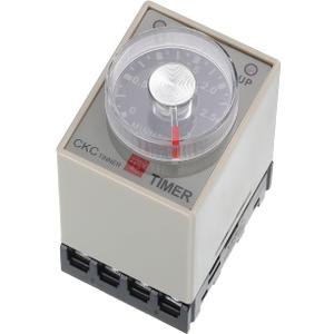 MECCANIXITY AC220V Timer Relay, Time Relay Timing Delay on Time 8 Pin 6S-3 Min Knob Control with Socket, AH3-3