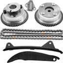 24321-2E000 Timing Chain Kit with Intake/Exhaust VVT Gear for Hyundai Elantra 2011-2014, Kia Soul 2012-2014, 1.8L 2.0L Includes Cam Phaser, Guide, Tensioner 24350-2E001 24370-2E000
