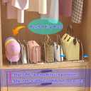 Purse Organizer for Closet, Sleek Transparent Acrylic Shelf Dividers, Adjustable Bag Organizer with 8 Baffles + 1 Hat Stand for Handbags & Baseball Caps