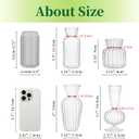 Mini Glass Vases for Centerpieces - Hewory Clear Small Bud Vases in Bulk, Cute Flower Vases Set for Wedding, Home Decoration, Table Decor (Clear, 8)