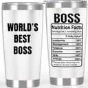 Breezy Valley Boss Tumbler Gifts, Mothers Day Gifts for Women, Appreciation Gift Ideas - Fathers Day Gift for Bosses Men, Cup Tumbler 20oz