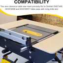 Zero Clearance Table Saw Insert Compatible with DeWalt 8-1/4" DWE7485, DCS7485B & DCS7485T1 - Yellow MDF Throat Plate with Riving Knife Slot - 13" x 3.73" Replacement Accessory